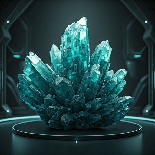 Cinematic fluorite crystals in laboratory